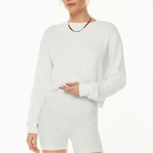 Aritzia TNA Waffle Crew Boxy Longsleeve